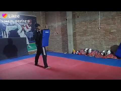 Double leg use hit kick  ( Bhavuk taekwondo academy)