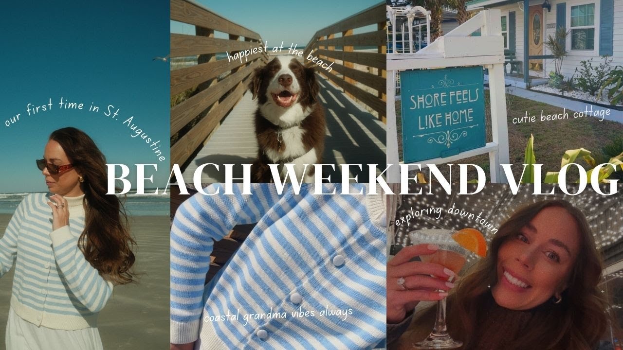 Видеоблог о пляжных выходных 💙 Наша первая поездка в Сент-Огастин, Флорида: зима, милый домик и п...