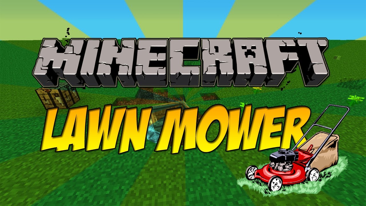MineCraft 1.2.5 - Lawn Mower Mod (Kosiarka) - YouTube