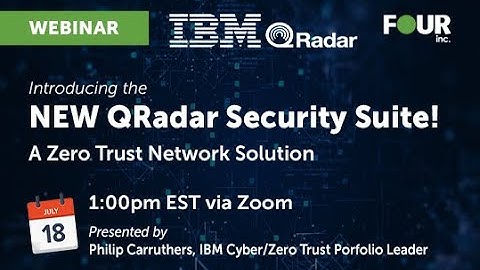 WEBINAR IBM QRadar New Security Suite