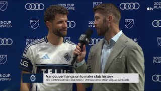 Thomas Müller Postgame Vancouver Advance To Conference Final 2025 Audi Mls Cup Playoffs