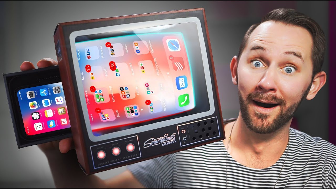 Turn Your Smartphone Into A TV! | 10 Ridiculous Tech Gadgets - YouTube