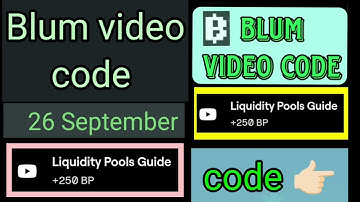 Liquidity Pools Guide ? Blum video code || 26 September How to Analyze Crypto #blum #blumvideo