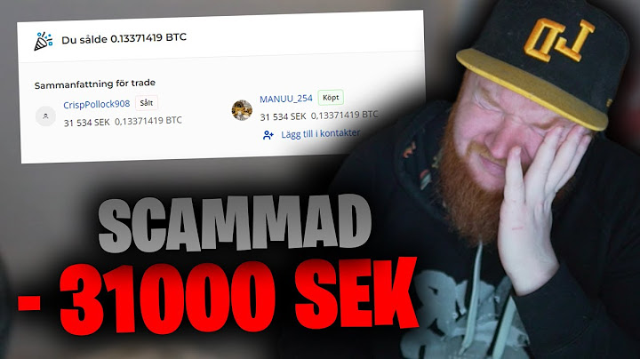 JAG BLEV LURAD PÅ 31 000 SEK!