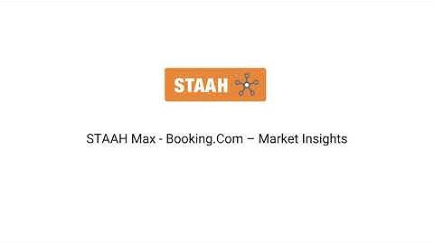 STAAH MAX Booking com Market Insights