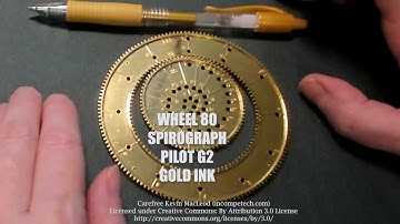 Wheel 80 Gold Ink Basic Pattern Spirograph Die-Cast Collector