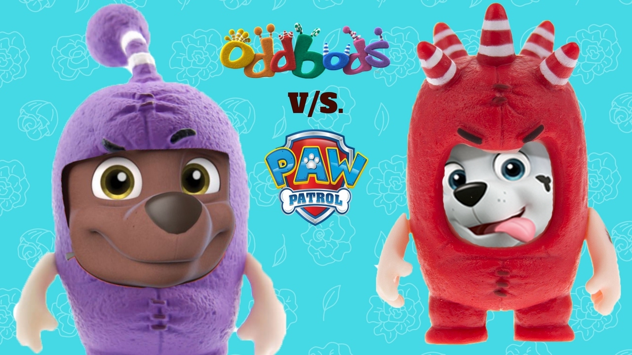 Paw Patrol Transforms Into Oddbods - Oddbods Finger Family Nursery Rhymes | Chase, Rubble, Zuma, Pup