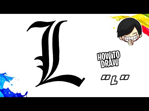 How to draw L's Logo from Death Note
