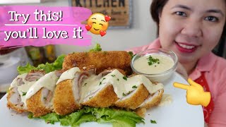 Chicken Cordon Bleu Recipe with White Sauce