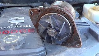 Replacing a Dodge Cummins 6.7 coolant / water pump , 2008,2009,2010,2011,2012
