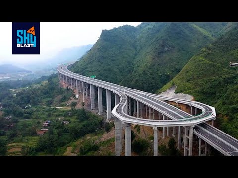 Aerial China: An adjustable highway in Guizhou, with a humanized design.