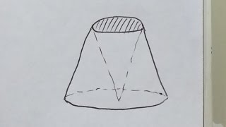 MFUNA | Gm5 - Qual o volume do tronco de cone com uma concavidade em formato de cone MFUNA | Gm5 - Qual o volume do tronco de cone com uma concavidade em formato de cone