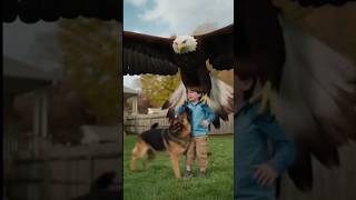 German Shepherd Saves Kid From Eagle Attack! 🐶💪🦅