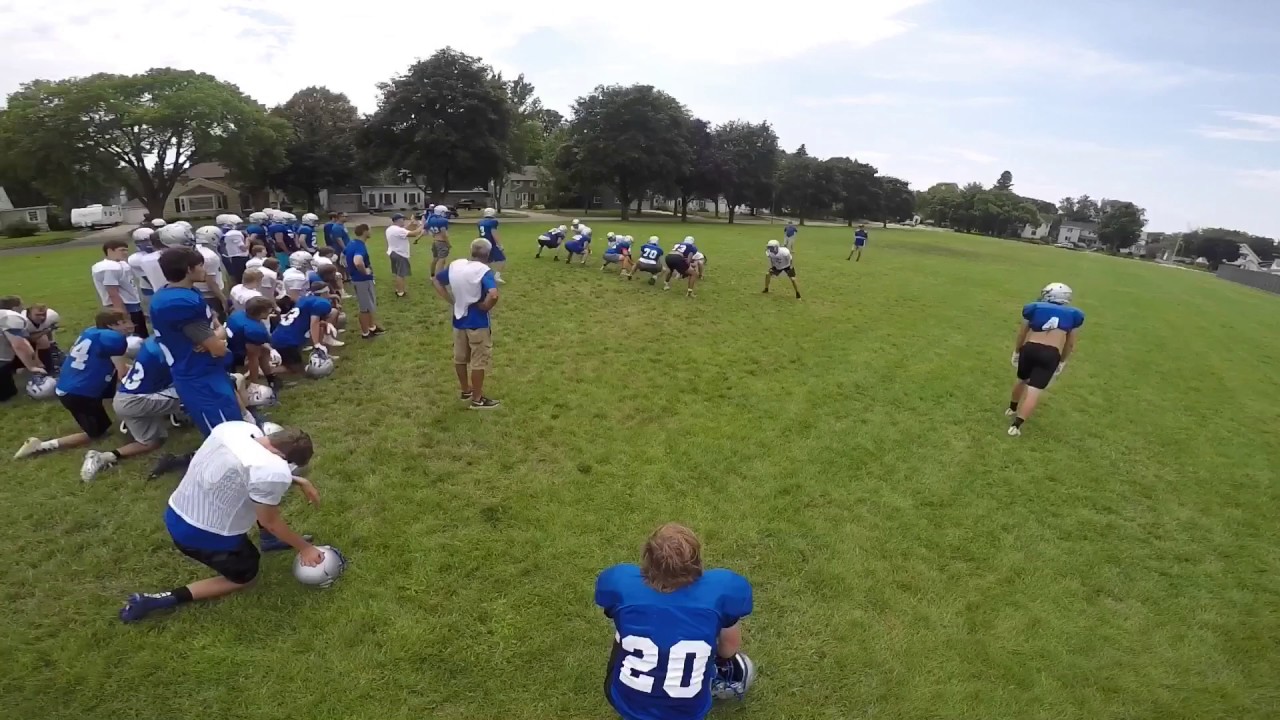 Quick peek at the action from the Owatonna football team camp YouTube