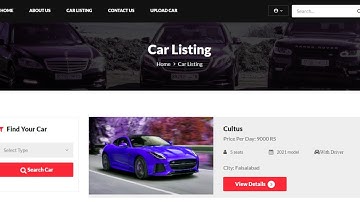 Rent A Car System with source code In Laravel 8