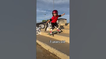 THEN VS NOW! Skateboarding Progression age 3-6 #skateboarding