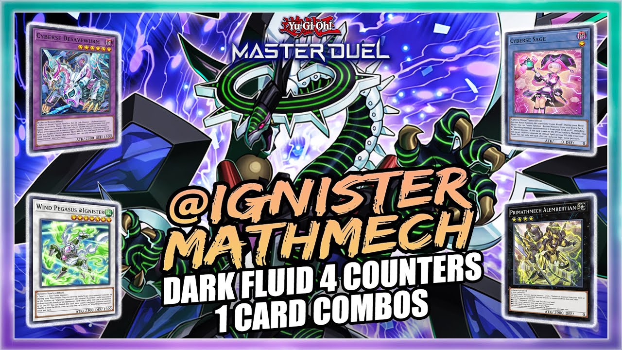 @IGNISTER MATHMECH DARKFLUID 4 COUNTERS 1 CARD COMBOS IN YUGIOH MASTER DUEL