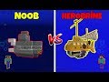 NOOB VS HEROBRİNE (Deniz Altı Gemisi Yapmak) - Minecraft