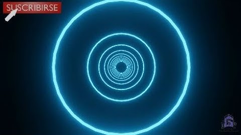 Background, rings, tunnel of blue fluorescent light 4K futuristic neon laser rings