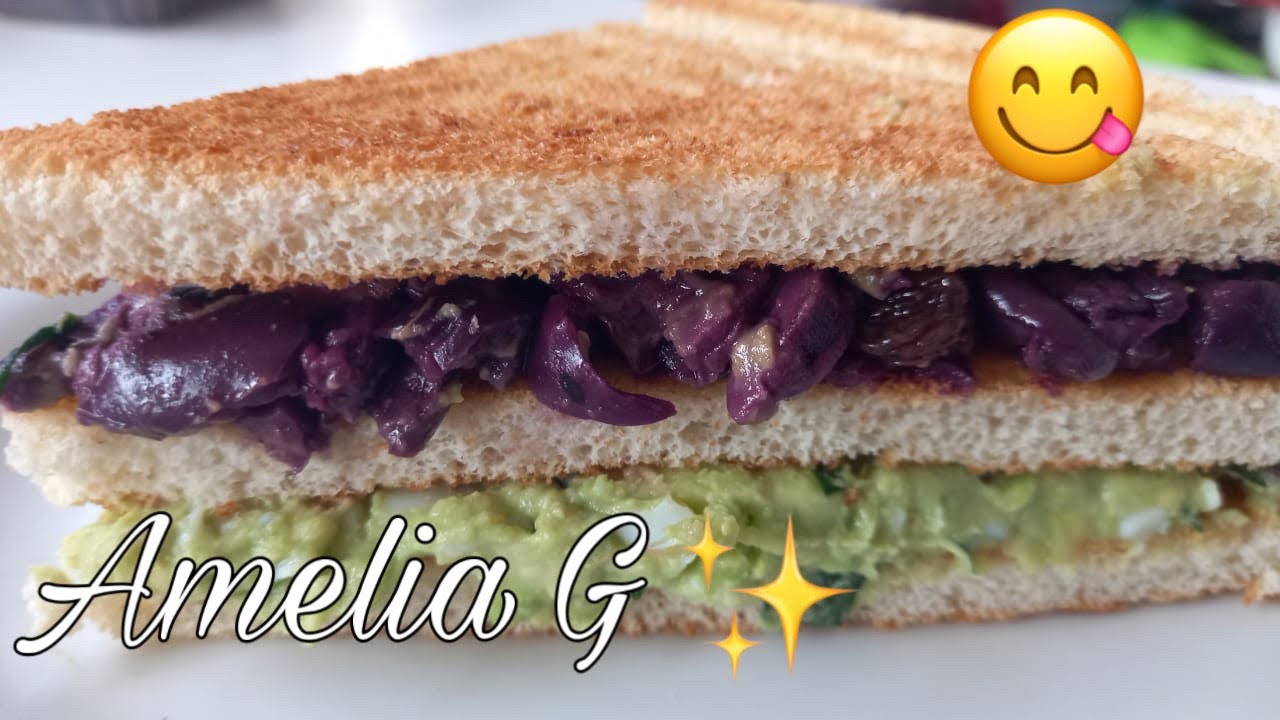 RIQUÍSIMO Y SALUDABLE SÁNDWICH DE ACEITUNA, PASAS, HUEVO Y PECANAS 😋🥪