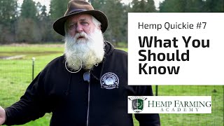 4 things I wish I knew when I started farming hemp - Hemp Farming Quickie #7