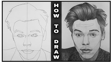 How To Draw HARRY STYLES Easy Step By Step - @BlackSketchGallery