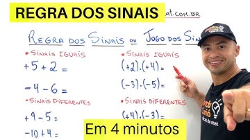 Fácil e Rápido | REGRA DOS SINAIS em 4 minutos