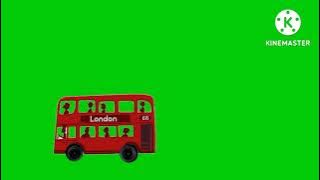 Moving Decker Bus Green screen