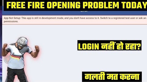 Facebook login problem free fire max | App Not Setup: This app is still in development mode,