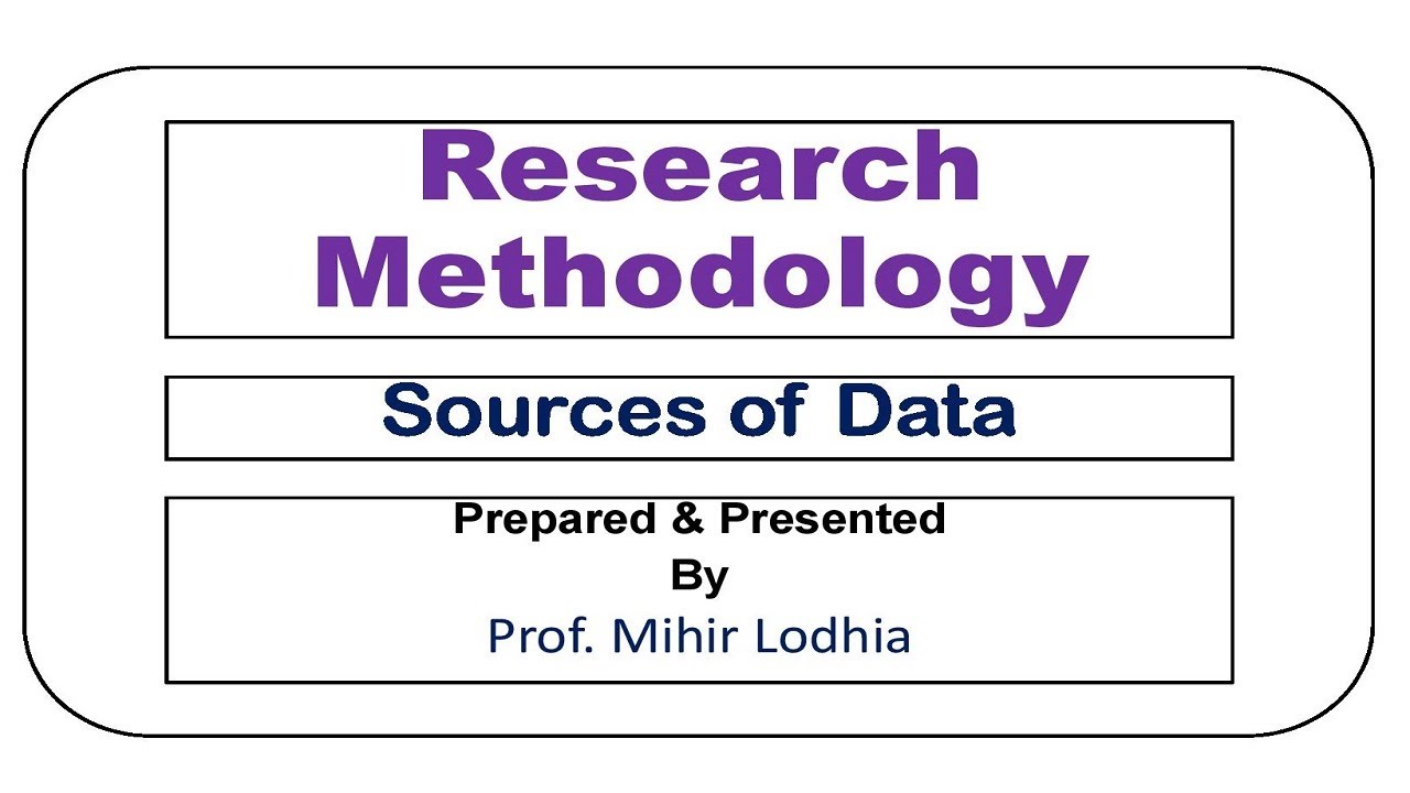 sources of data in research methodology