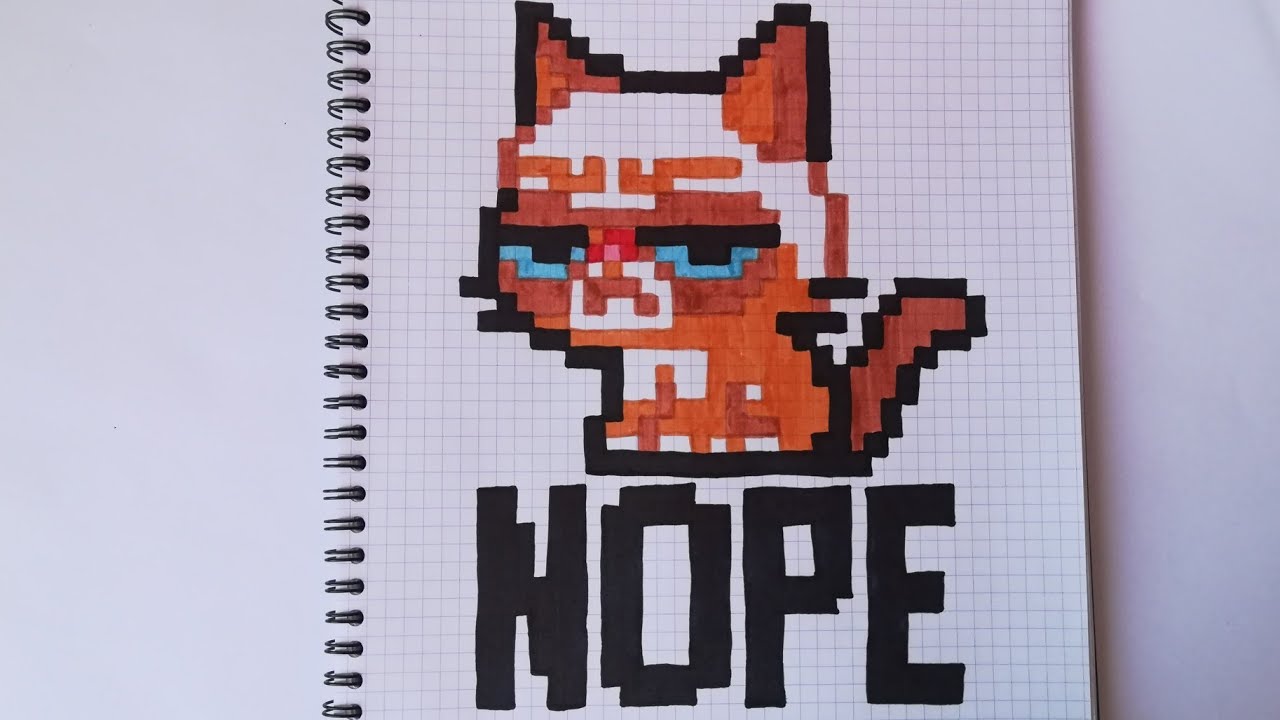 Pixel Art Cat Meme Nope - YouTube