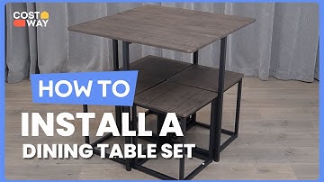 How to Install the 5 Piece Dining Table Set with 4 Stools | JV10525 #costway #howto