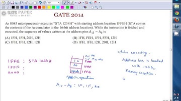 GATE 2014 ECE STA 1234H, 8085 microprocessor