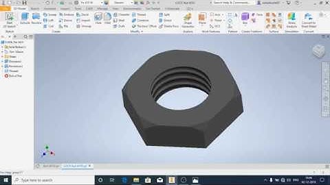Autodesk Inventor-2020 Nut, LockNut, Shaft of Plumber Block.