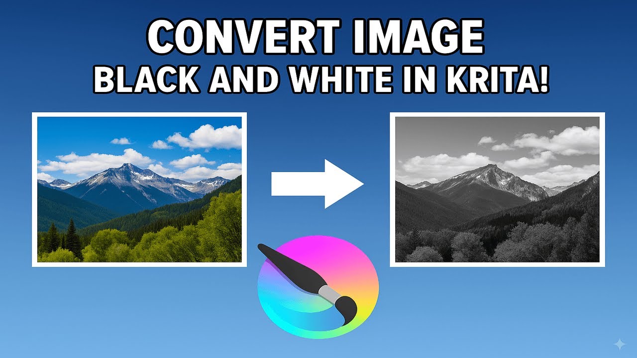 How To Make An Image Black And White In Krita (UPDATED)