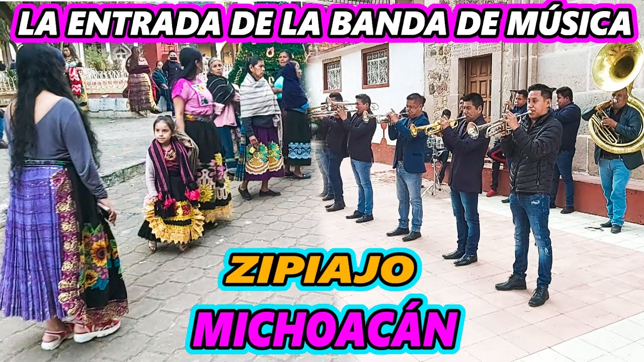 LA ENTRADA DE LA BANDA en ZIPIAJO MICHOACÁN Fiestas en Honor al SANTO NIÑO DE LA SALUD 2023 vispera.