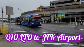 NYC Buses: Full Ride Onboard Q10 Limited to JFK Airport Terminal 5/6