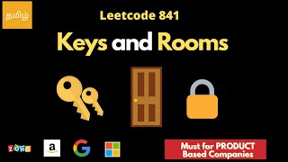 Popular BFS Problem 🔥| Keys and Rooms | breadth first search tamil | leetcode | interview tamil