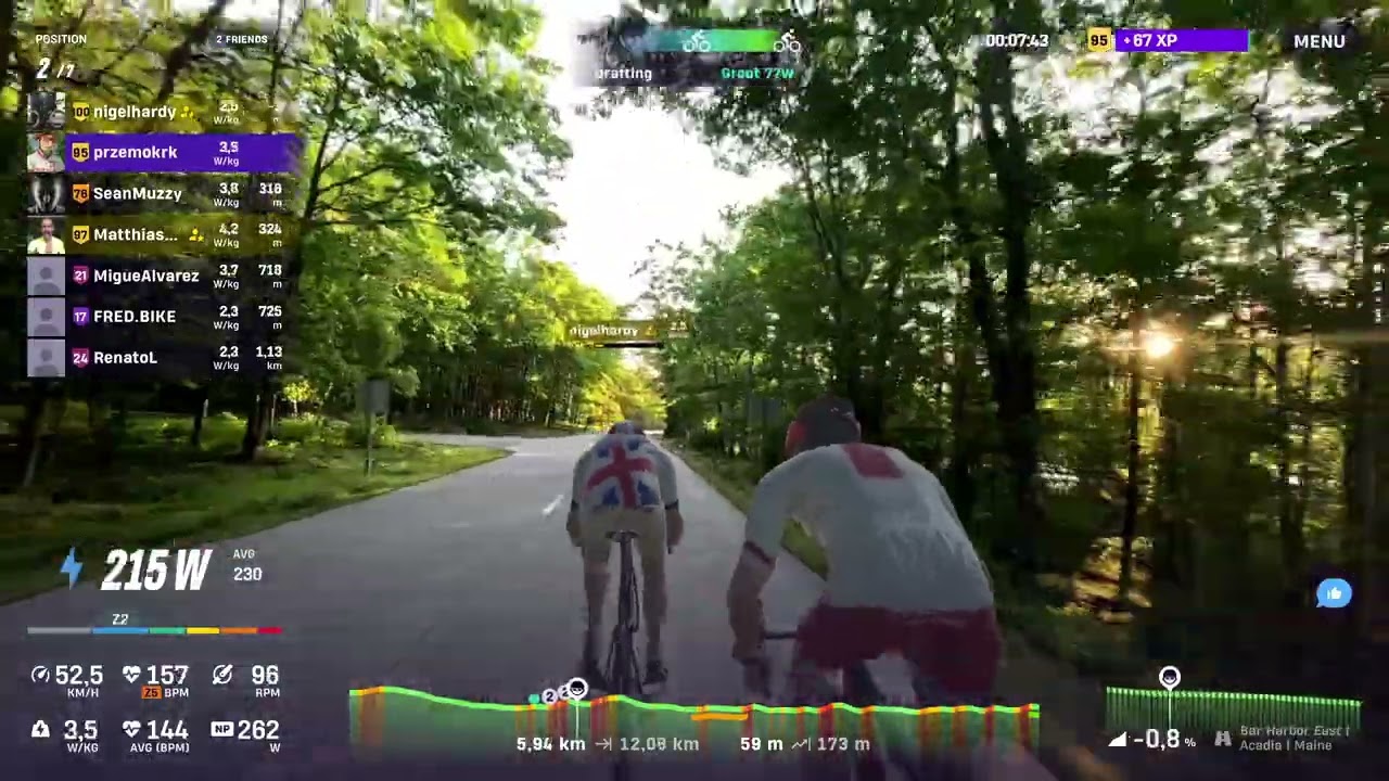 Rouvy.Fake commute great mix zone whit Nigel.