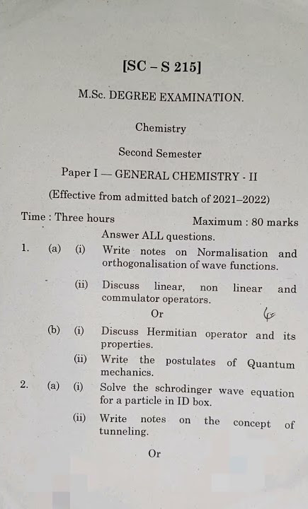 𝙈. 𝙎𝙘 𝙘𝙝𝙚𝙢𝙞𝙨𝙩𝙧𝙮 𝙎𝙚𝙘𝙤𝙣𝙙 𝙨𝙚𝙢𝙚𝙨𝙩𝙚𝙧-𝔾𝕖𝕟𝕖𝕣𝕒𝕝 𝕔𝕙𝕖𝕞𝕚𝕤𝕥𝕣𝕪 𝙥𝙖𝙥𝙚𝙧 2𝙧𝙚𝙫𝙞𝙚𝙬