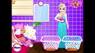 Disney Princess Games Frozen Washing Clothes Baby Game screenshot 4
