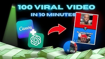 How to make 100 viral video in 10 minutes using chat gpt and canva