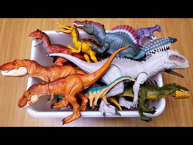 40+ Dinosaurs in a box, Jurassic World Tyrannosaurus T-rex Indominus Rex Raptor Blue Indoraptor class=