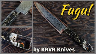 Fugu 6In 150Mm Damascus Petty Knife By Krvr Knives