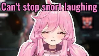 Kiki can't stop snort laughing