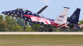 FREEDOM 250 NASA F15 and F16 Arrive at Oshkosh | EAA Airventure Oshkosh 2026