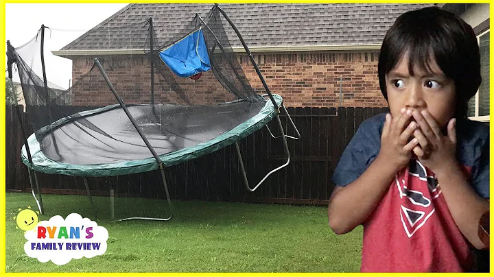 Scary Storm blew away our trampoline and Lights Went Out with Ryan's Family Review - DayDayNews