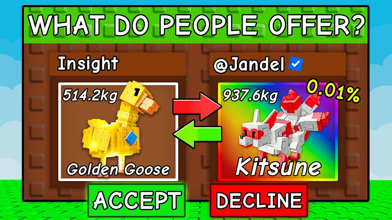 Обмениваю своего ЗОЛОТОГО ГУСЯ на БЕЗУМНЫЕ ПРЕДЛОЖЕНИЯ.. Вырасти сад в Roblox!