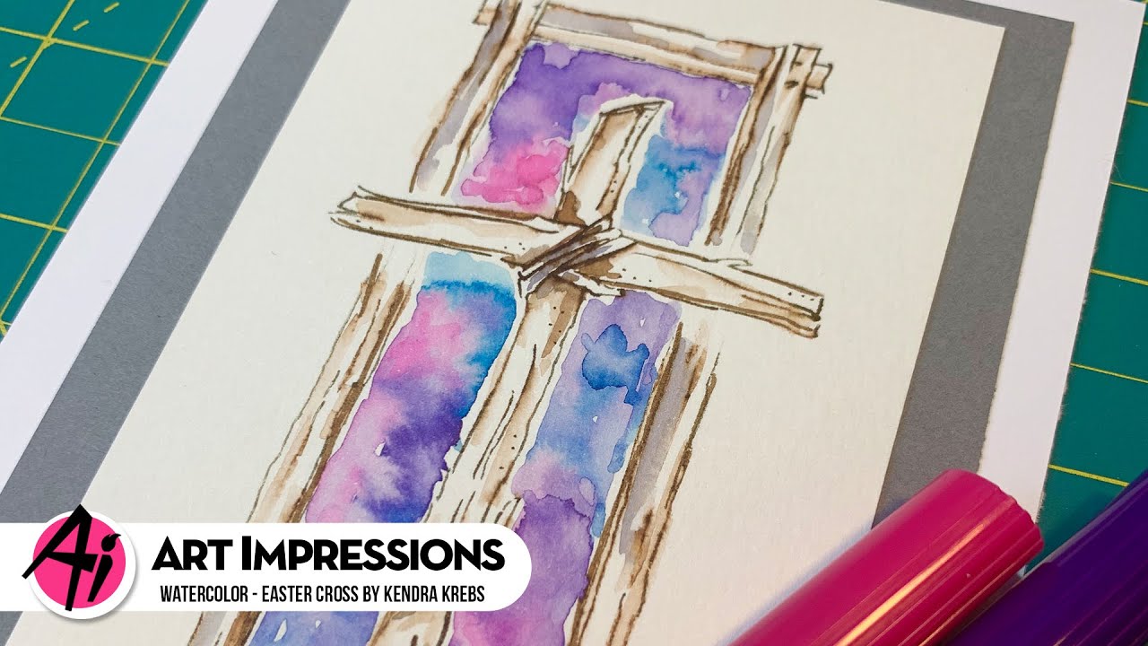 Ai Watercolor - Easter Cross by Kendra Krebs - YouTube