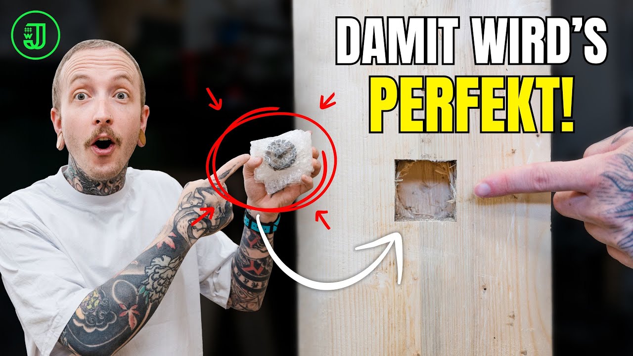 DIE LÖSUNG für 44 Euro 👉 SO bohrst du ECKIGE LÖCHER in HOLZ! 😲🤫 | Jonas Winkler